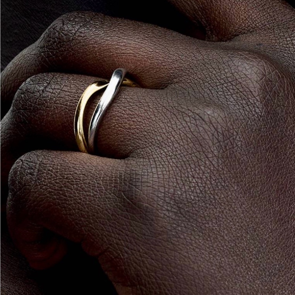 Two-tone Entwined Bands Ring from Pandora